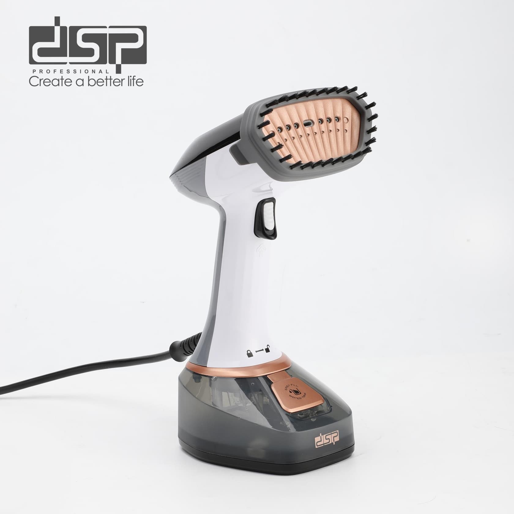 Əl geyim buxarlayıcısı DSP KD1121 LRD 1400 W 0.32 l qara — şəkil 12