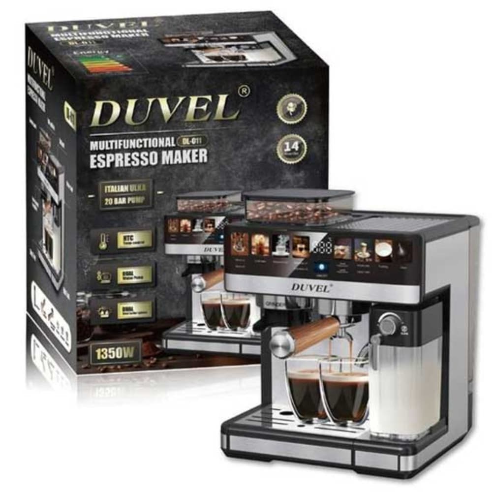 Espresso qəhvə maşını Duvel DL-011 LRD Dənələr Boz 1350 Vt