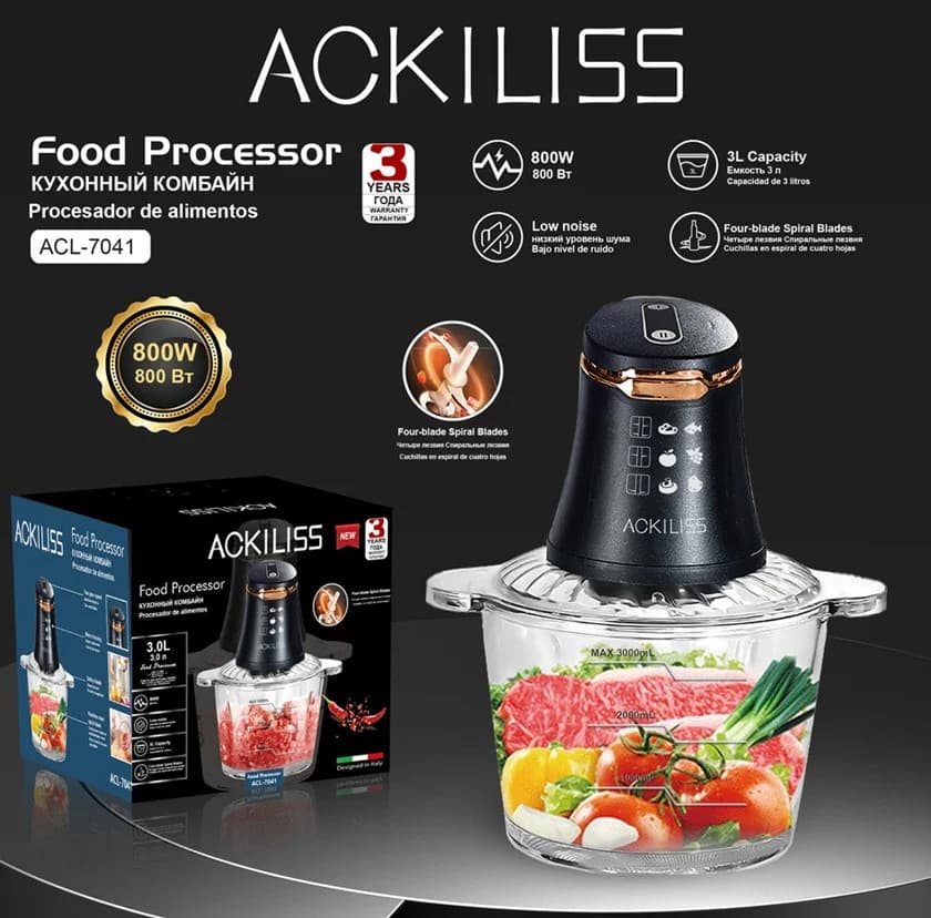 Universal doğrayıcı Ackiliss ACL-7041 Black — şəkil 2