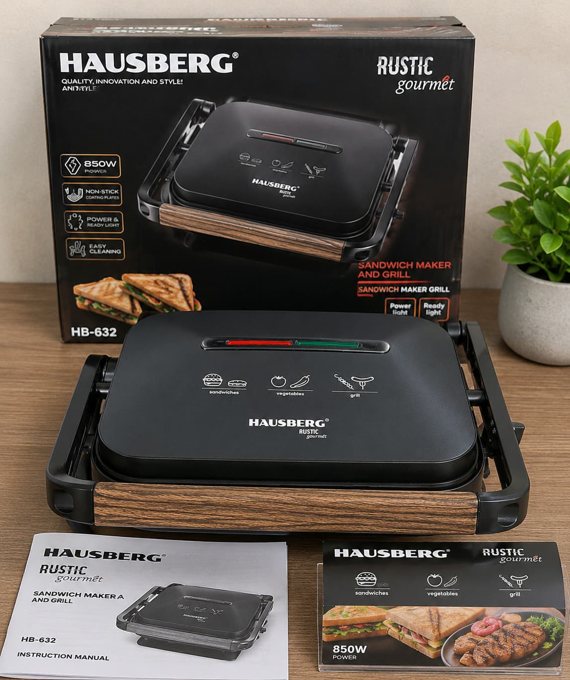 Elektrik qril Hausberg HB-632 850W