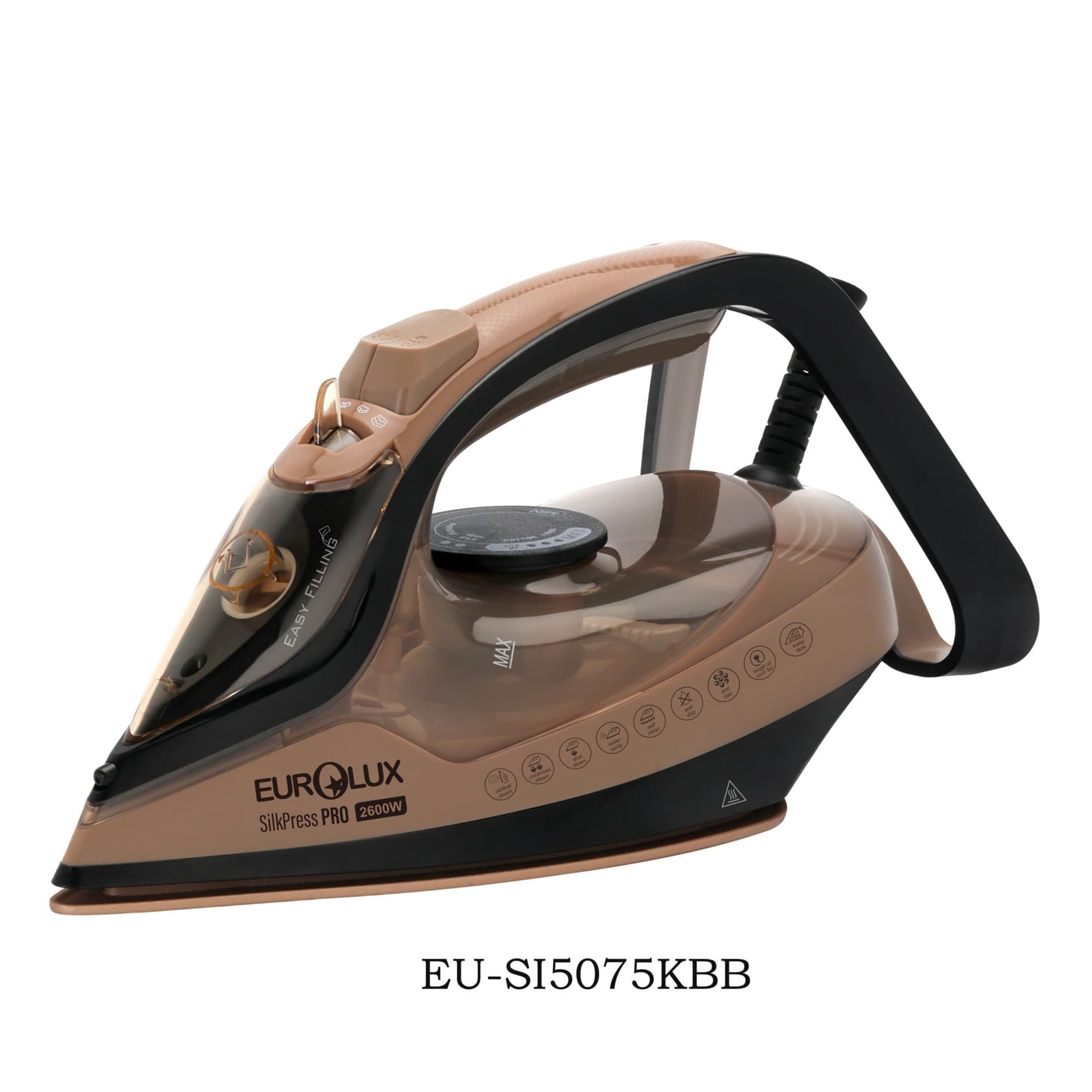 Ütü Eurolux, Keramika, 2600 Vt, Qəhvəyi — şəkil 3
