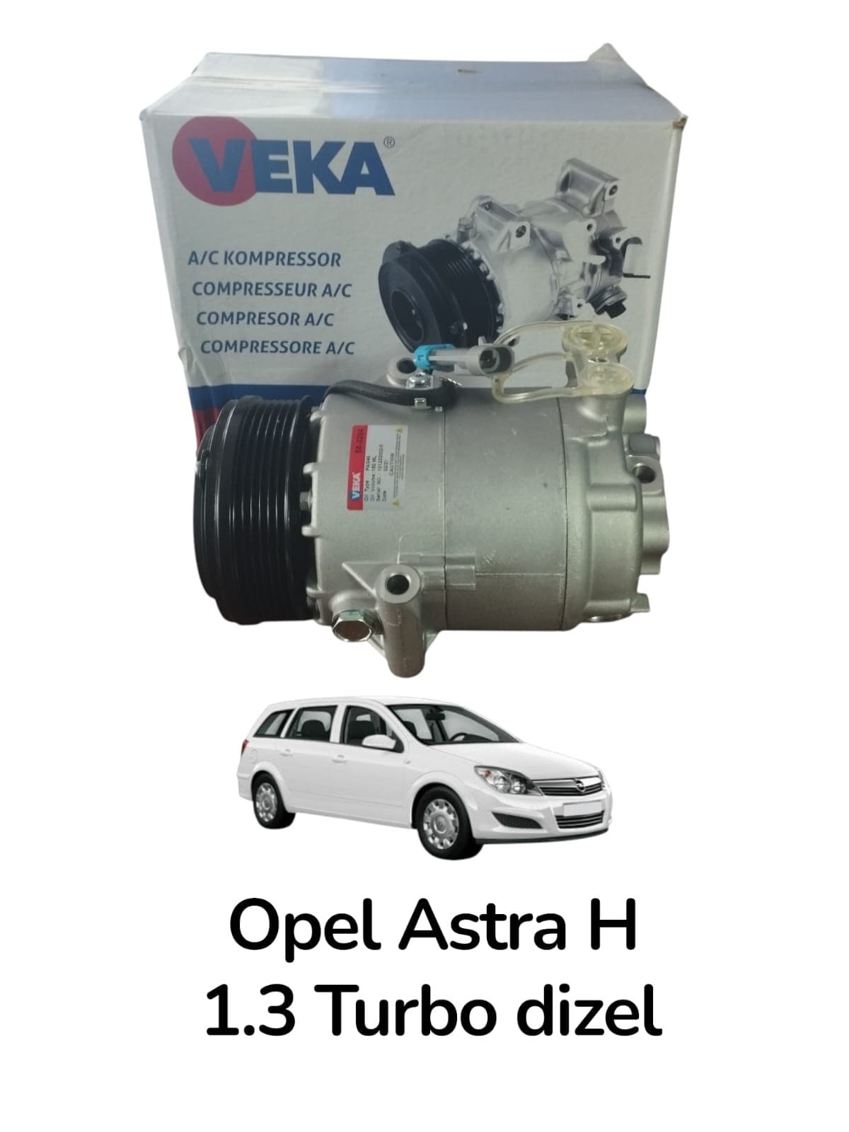 Kompressor Veka Opel Astra H 1.3 Turbo Dizel mühərrik 2003-2010 üçün 58-3204 13124754