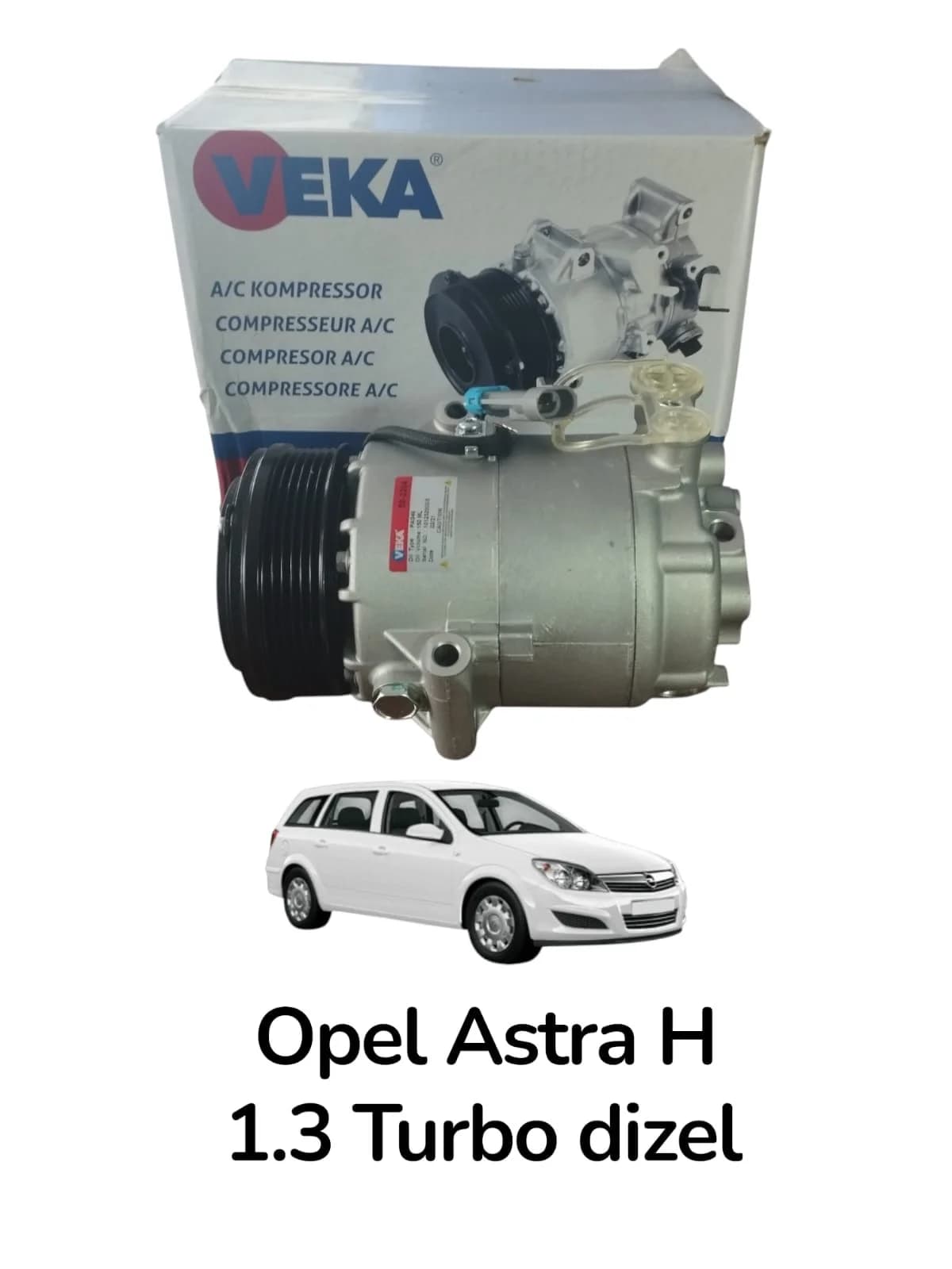 Kompressor Veka Opel Astra H 1.3 Turbo Dizel mühərrik 2003-2010 üçün 58-3204 13124754