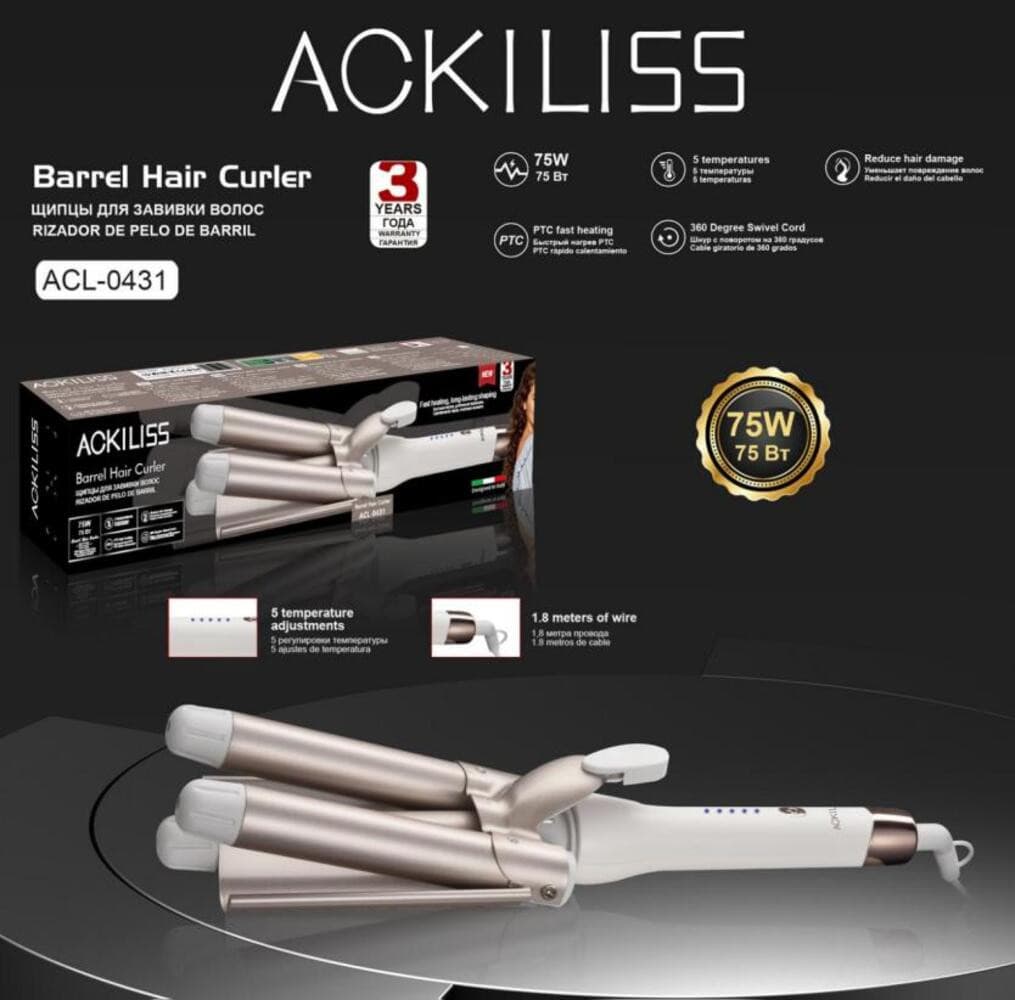 Saç üçün maşa-dalğa Ackiliss ACL-0431