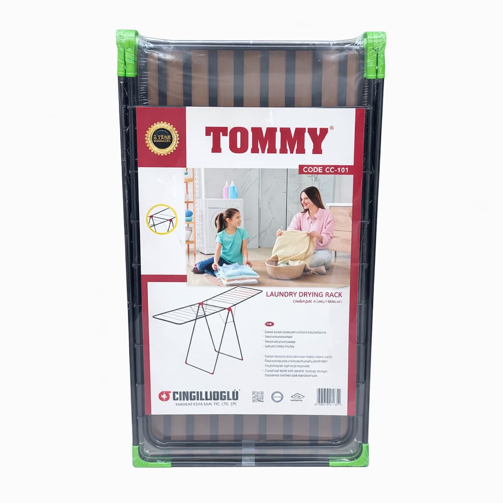 Paltar üçün quruducu Cingillioglu Tommy CC-101, qatlanan, metal, qara