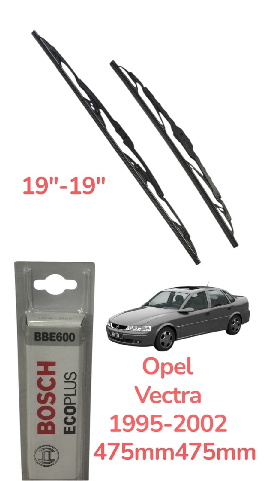 Avtomobil üçün şüşəsilən fırça Opel Vectra B 1996-2002 üçün