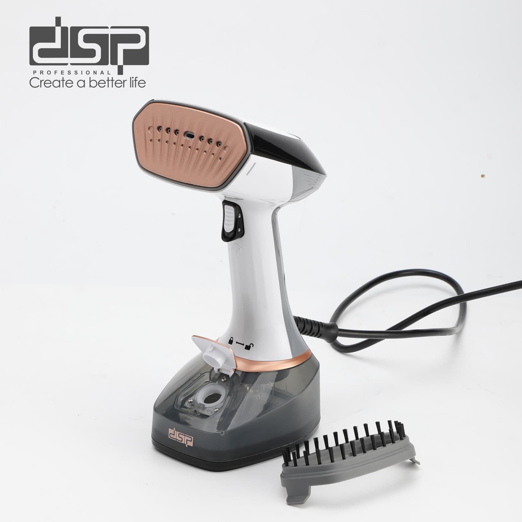 Əl geyim buxarlayıcısı DSP KD1121 LRD 1400 W 0.32 l qara — şəkil 15