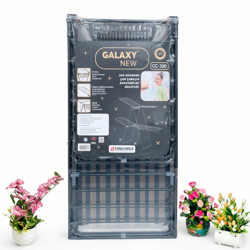 Paltar üçün quruducu Cingillioglu Galaxy New CC-330, qatlanan, metal, qara