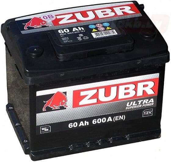 Avtomobil akkumulyatoru Zubr Ultra 60As 600A R+