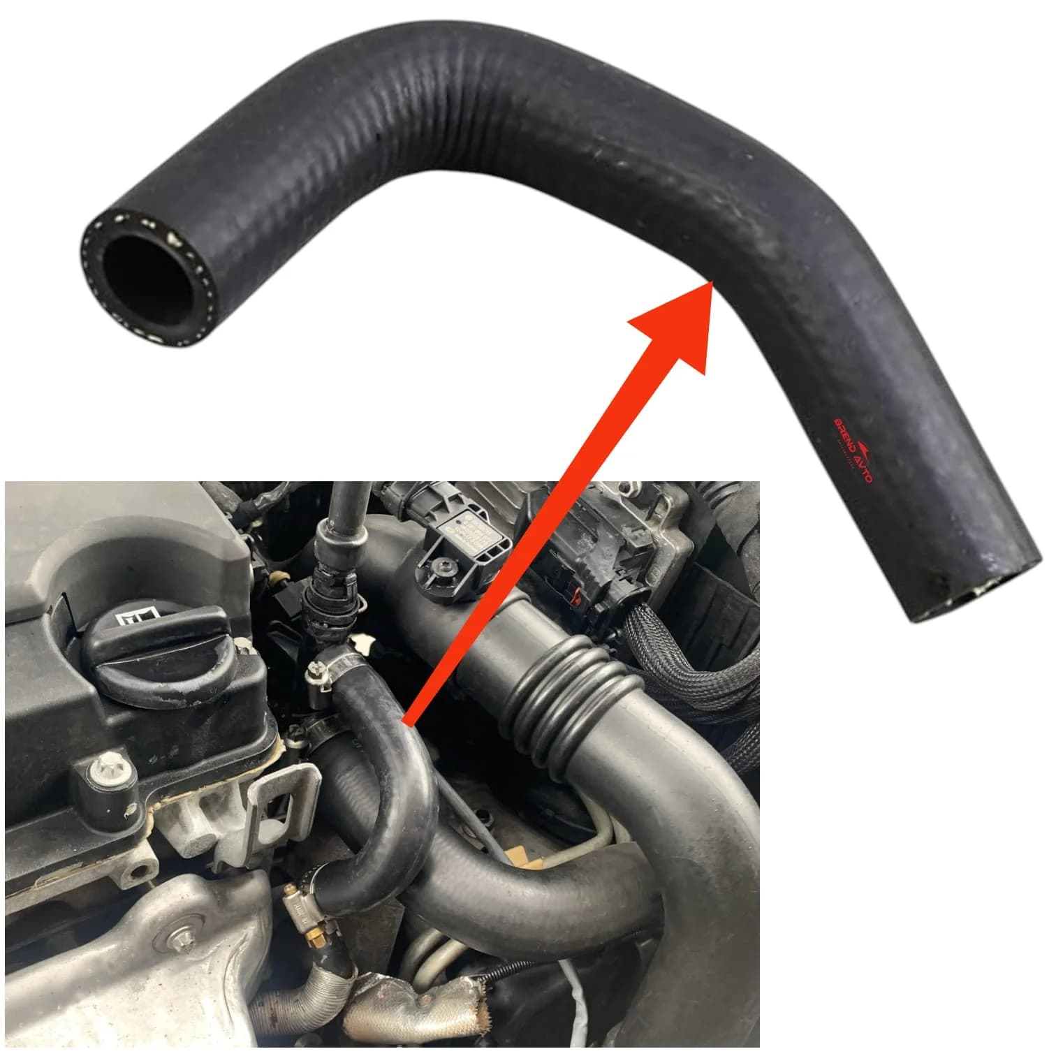 Soyutma sistemi üçün qol borusu 55565952 55596898 650038 650194 Chevrolet Cruze 1.4 Turbo 2009-2015 üçün — şəkil 3
