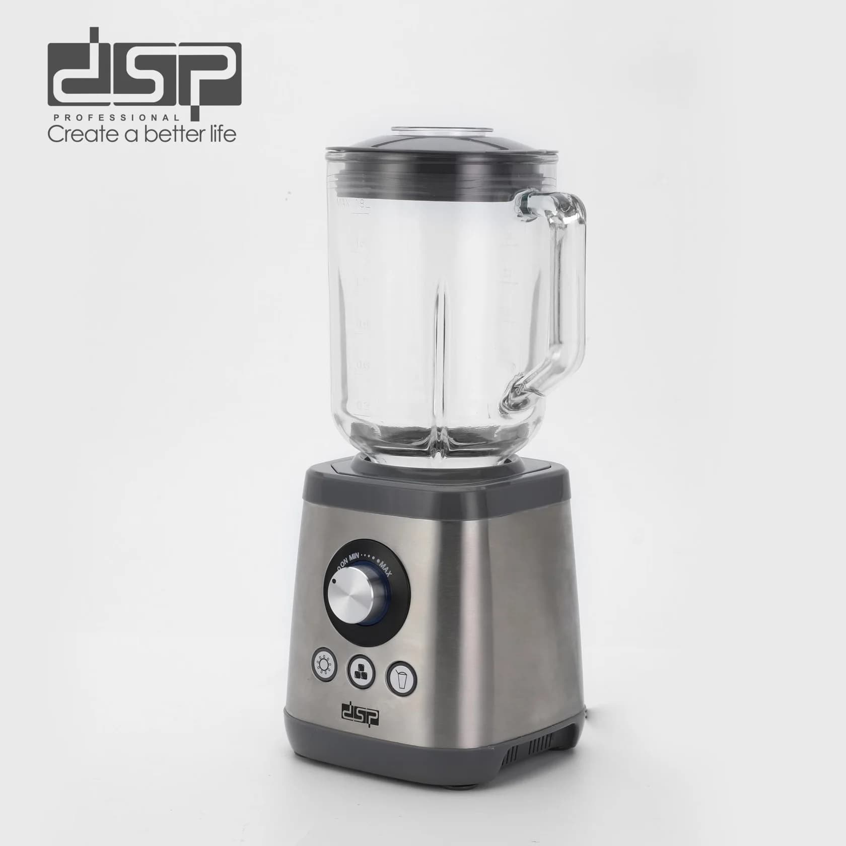 Blender DSP KJ2198 LRD, stasionar, mexaniki, 1.8 L, gümüşü — şəkil 3