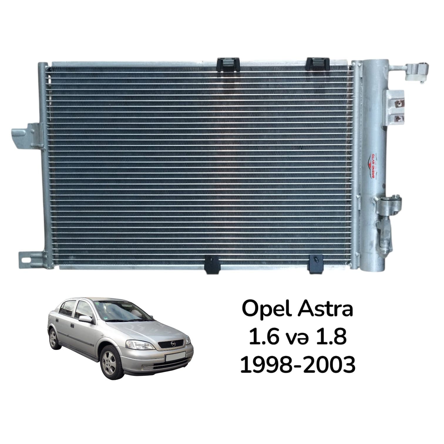 Kondisioner Radiatoru Opel Astra 1.6/1.8 mühərriklər 1997-2003 üçün 1850055 1850057 9118897 9119176 9139610 95515191