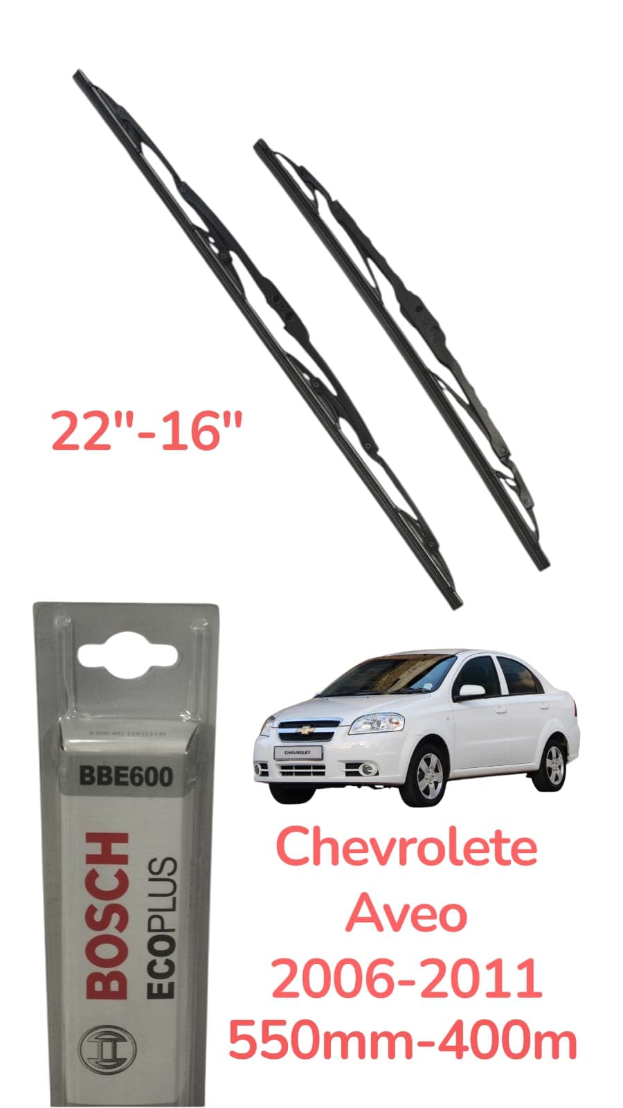 Avtomobil üçün şüşə silənlər Chevrolet Aveo 2006-2011 üçün