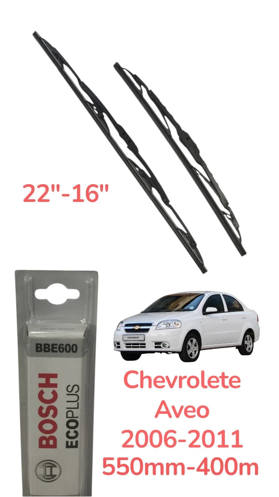 Avtomobil üçün şüşə silənlər Chevrolet Aveo 2006-2011 üçün