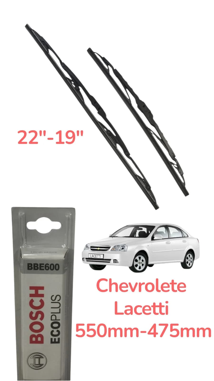 Avtomobil üçün şüşə silənlər Bosch Chevrolet Lacetti üçün