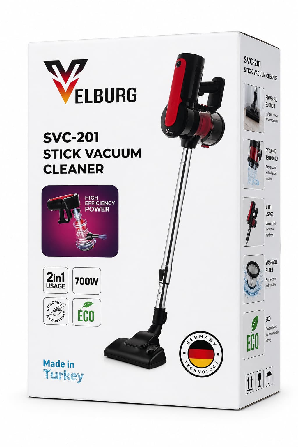 Şaquli tozsoran Velburg SVC-201 Simli Quru 700 Vt Şəbəkə 220V