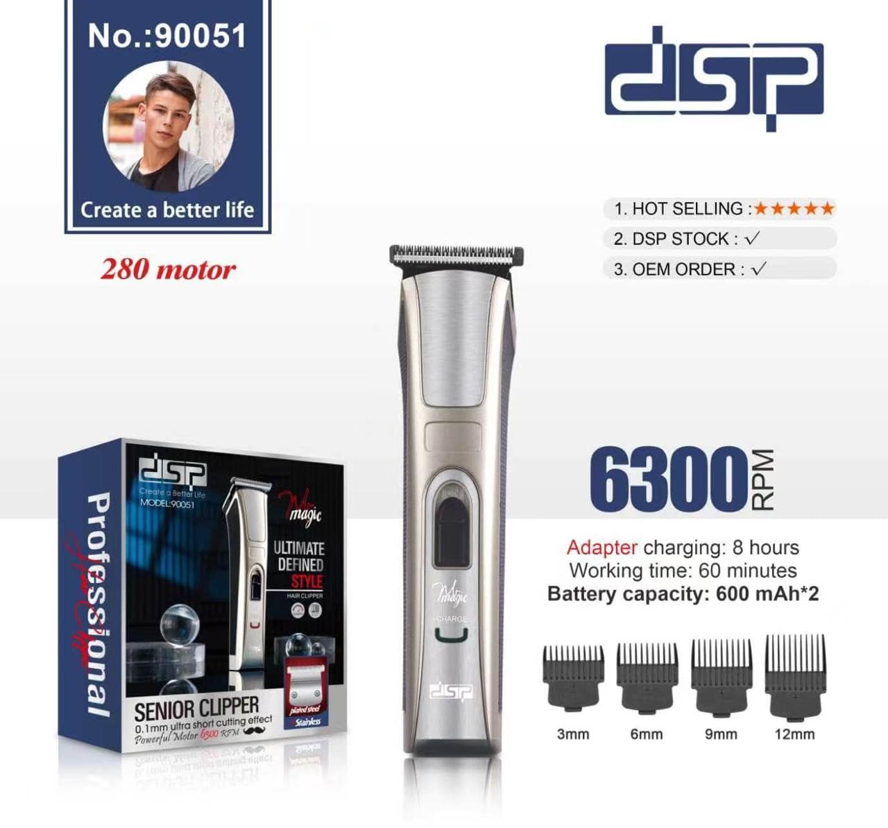 Saç kəsimi üçün universal cihaz DSP 90051