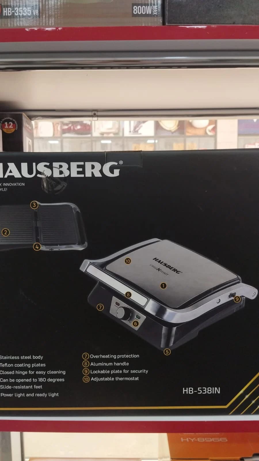 Elektrik qril Hausberg 538İN_ONLY 2200W — image 4