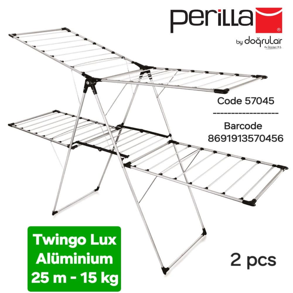 Paltar üçün quruducu Perilla Twingo Lux Aluminium 57045, 25 m/15 kq