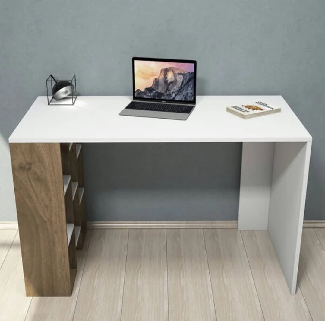 Kompüter masası SO0027, laminat, ağ/bej, 120x60x75 sm — изображение 3