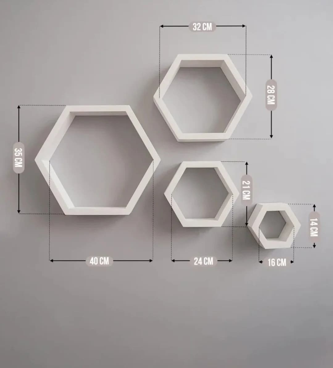 Rəf SO33, laminat, ağ, 35х40х10 sm — image 2