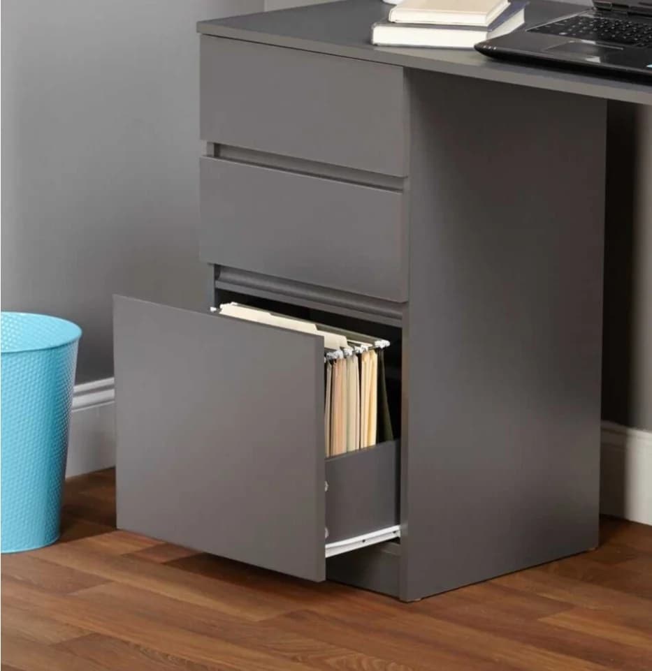Kompüter masası SO0039, laminat, antrasit, 50x76x127 sm — изображение 2