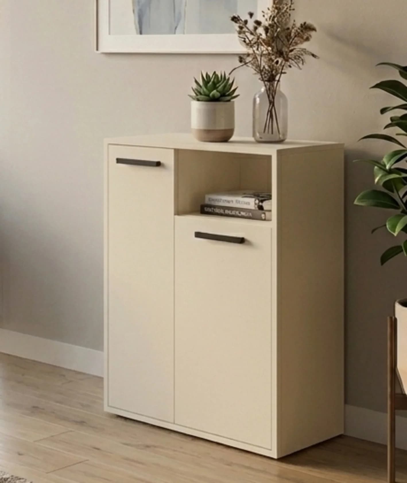 Tumba MB12, laminat, bej, 90x65x35 sm
