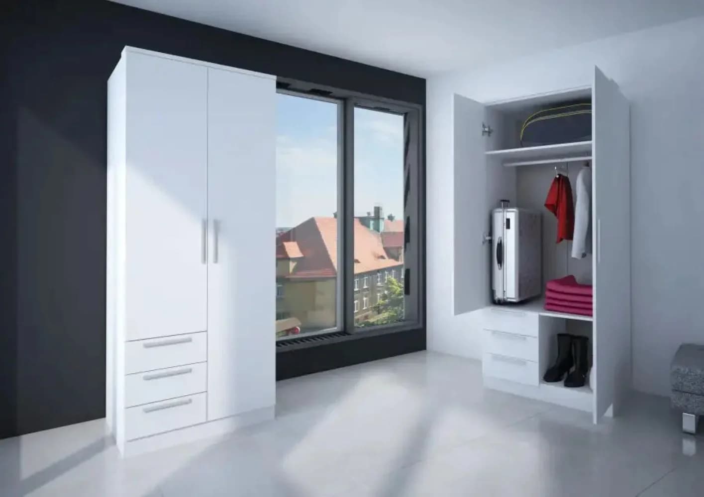Dolab SO036, laminat, 90x55 sm, ağ