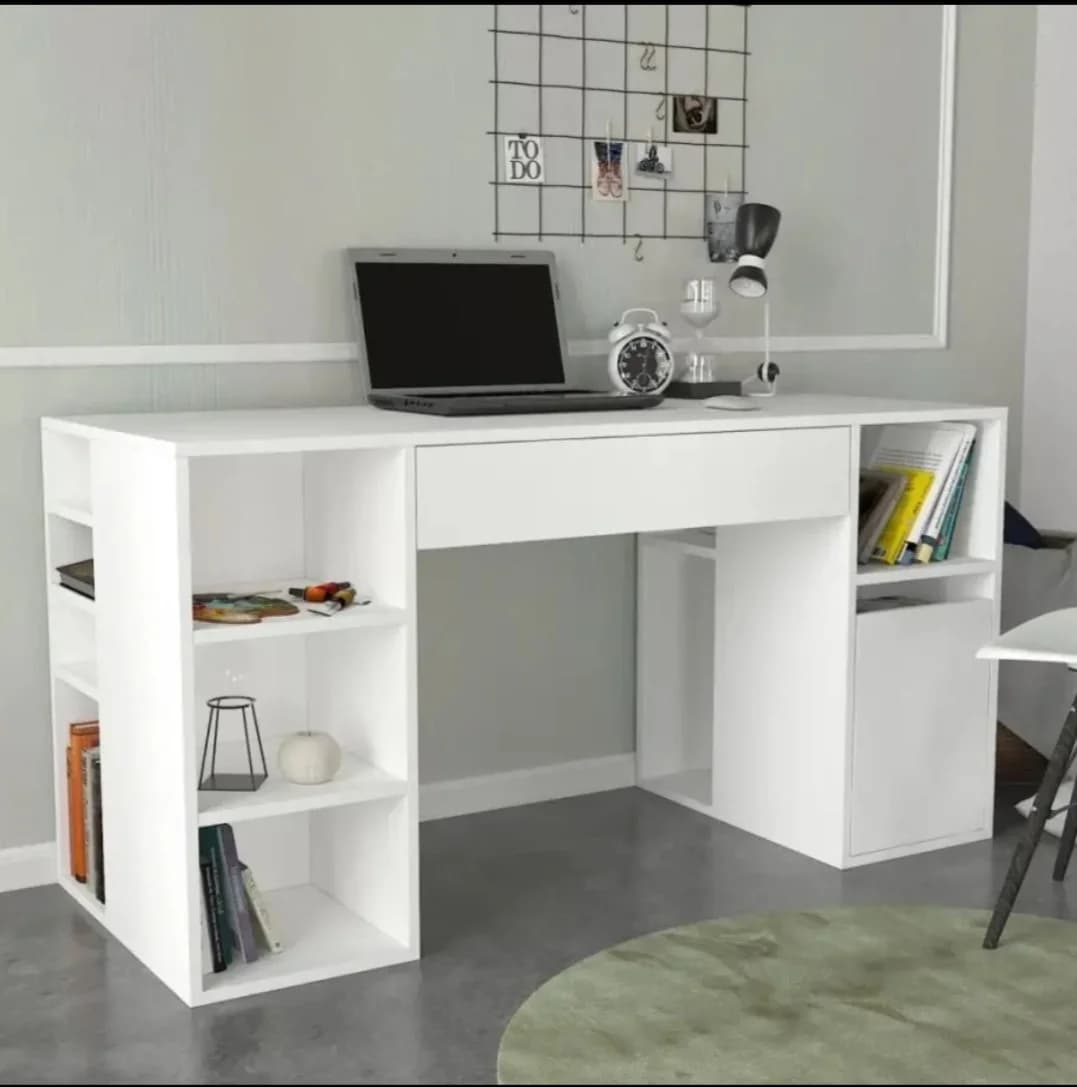 Yazı masası SO0032, laminat, ağ, 145x50x75 sm — изображение 2