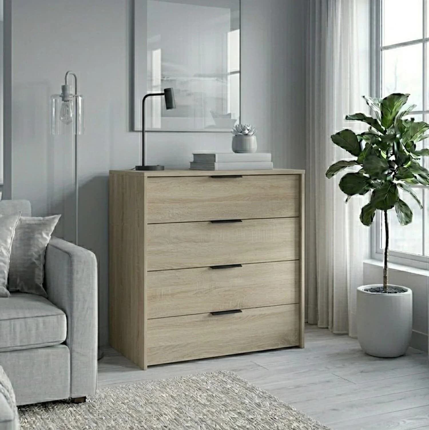 Komod MB, laminat, sonoma, 80x80x40 sm
