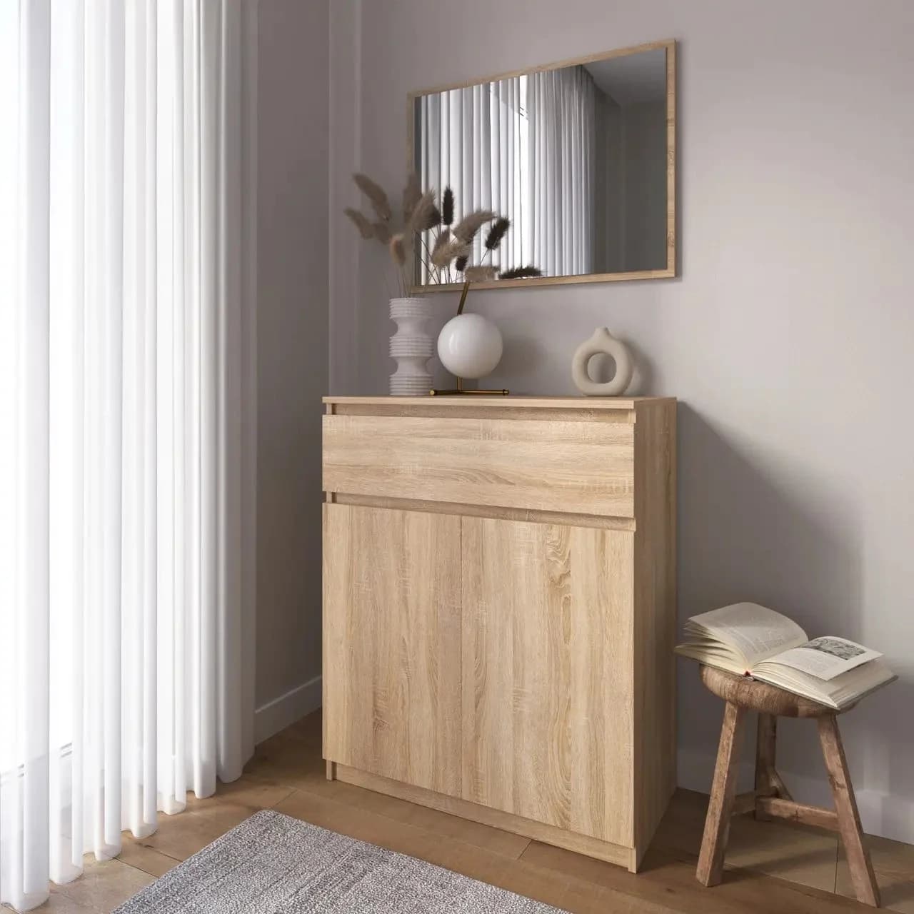 Komod Yagmur Sanoma, laminat, 120x80x40 sm