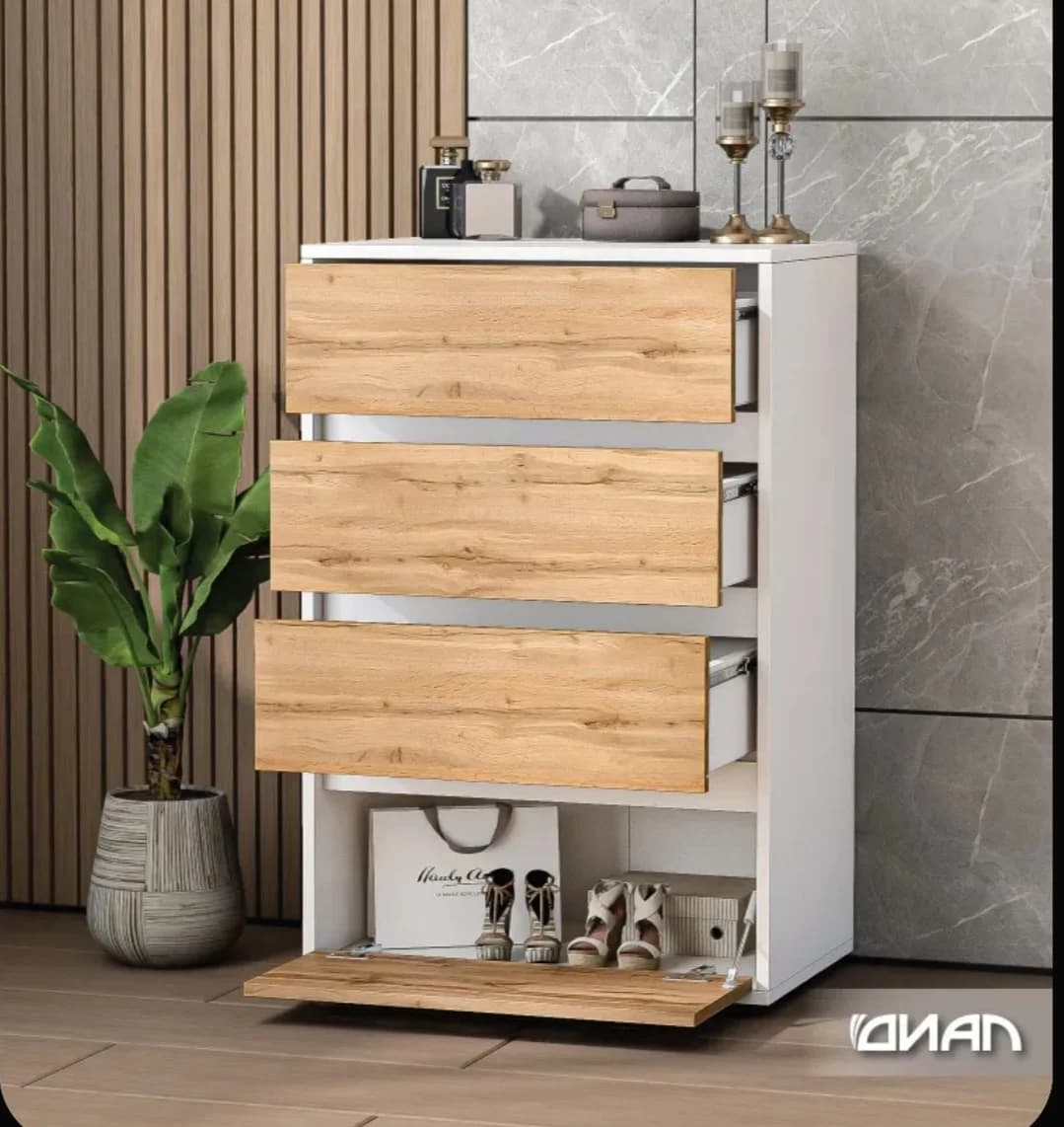 Tumba SO 003, laminat, ağ, 91.5х60х36 sm — изображение 2