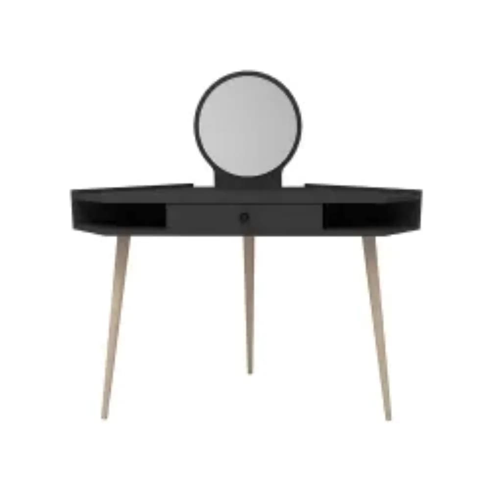 Makiyaj masası SO048, antrasit, laminat, 131x55 sm — image 4