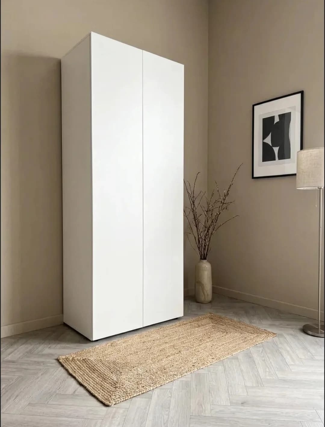 Döşəməüstü dolab SO 001, laminat, ağ, 80x40x200 sm — image 3