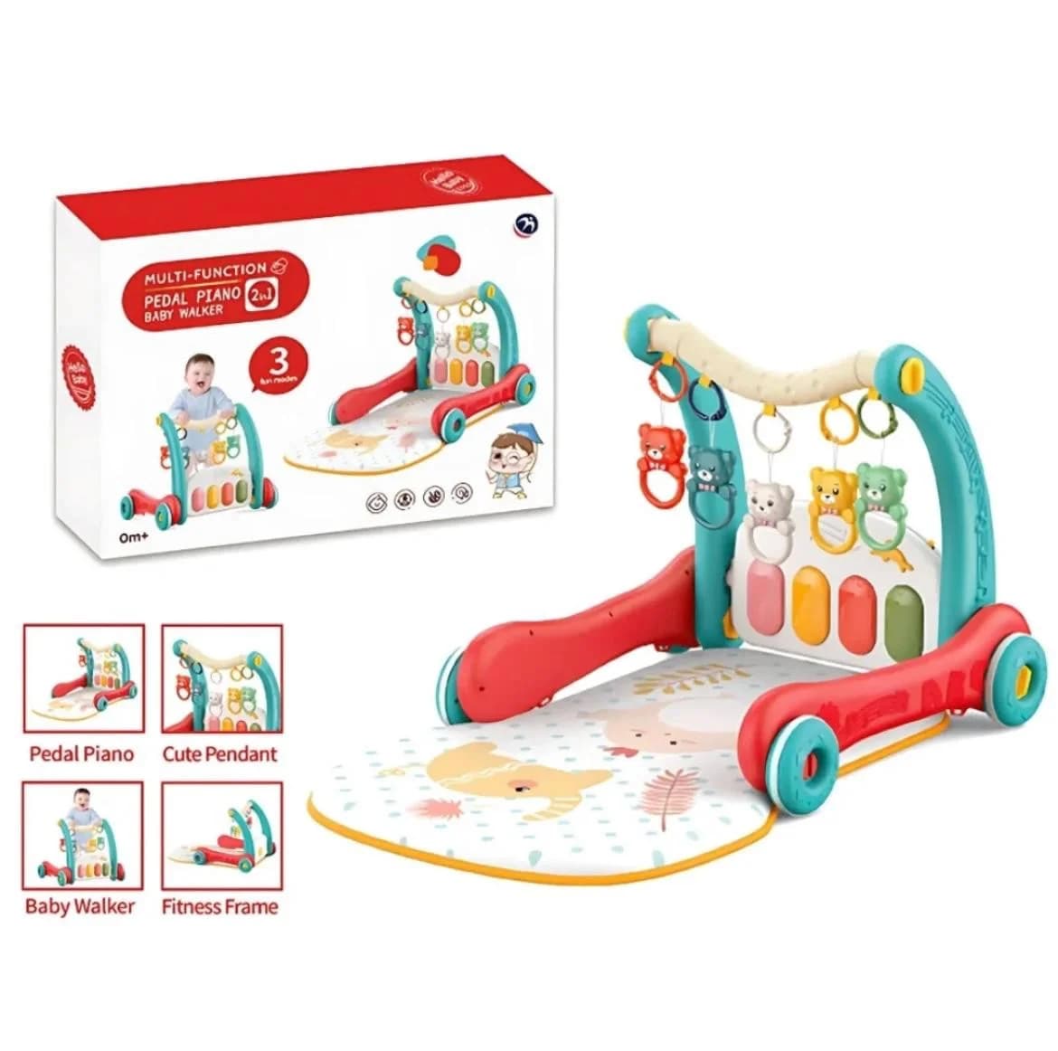 Yerimə arabası 2108SNC 2-in 1-də pedallı piano ilə — изображение 2