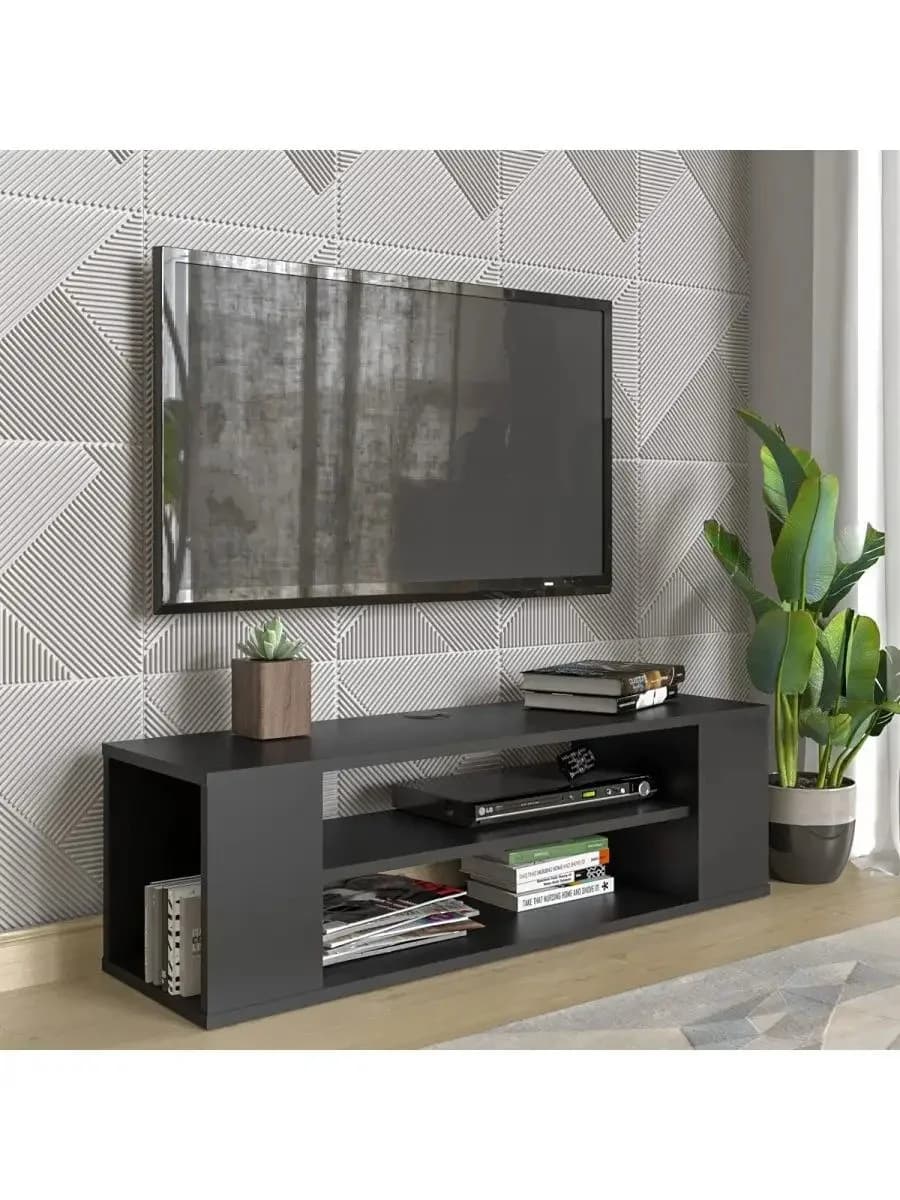 TV üçün tumba 23, laminat, antrasit, 30.1х28.8х100 sm