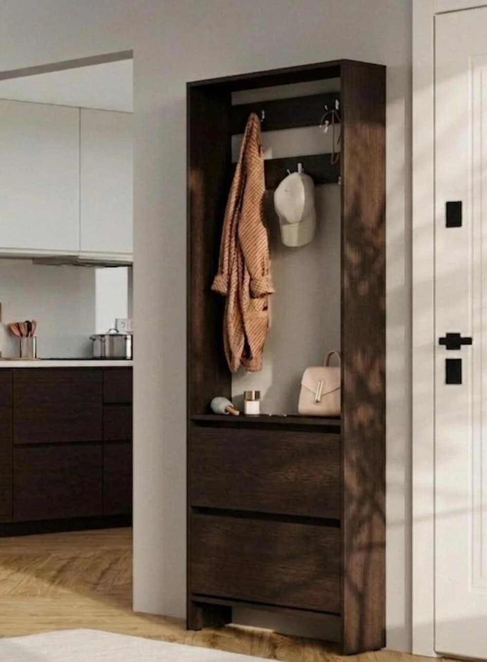 Tumbalı asılqan MB3, venge, laminat, 183x75x28 sm