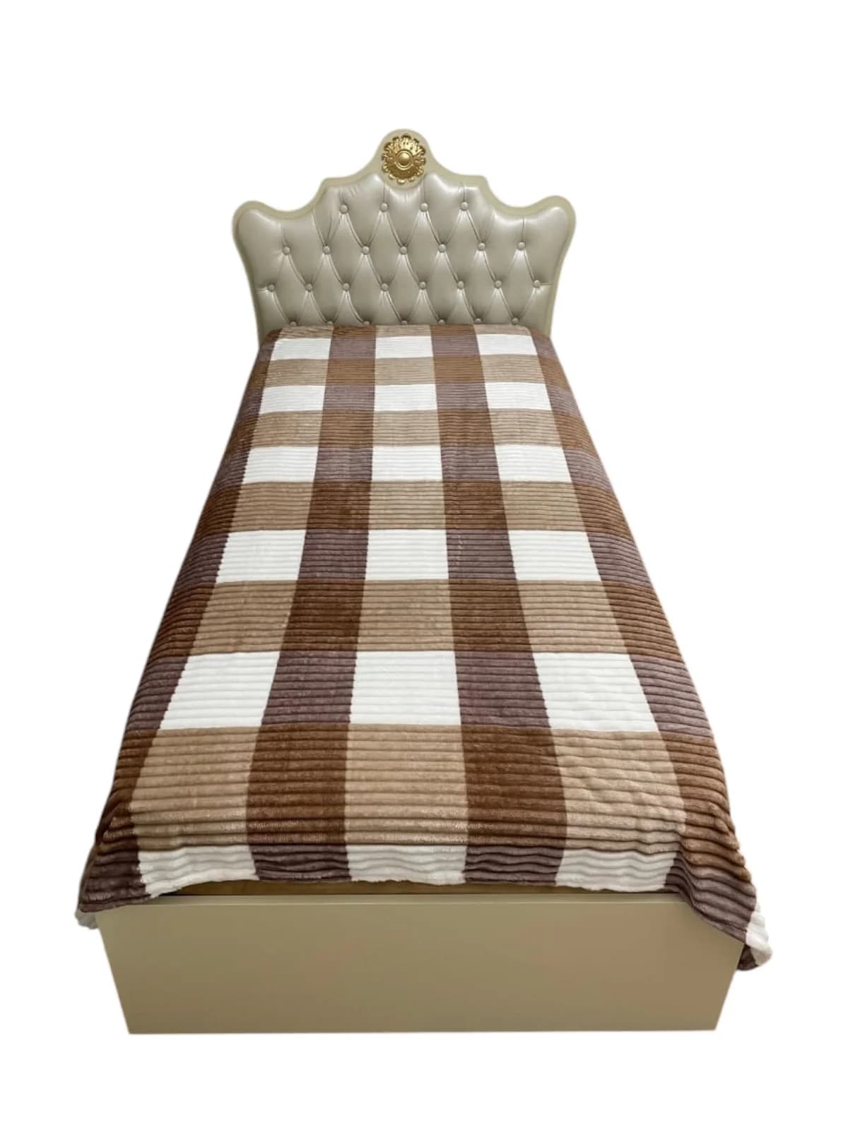 Yataq örtüyü Bamboo model 13.8, yeni yaz-yay-payız fəsilli, kletka (şahmat) dizaynlı, Bamboo materiallı - GS_1_009