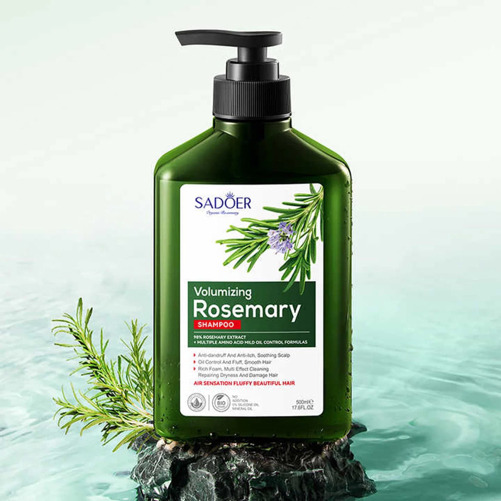 Şampun Sadoer Volumizing Rosemary Shampoo Saçların Böyüməsi Üçün, 500 ml