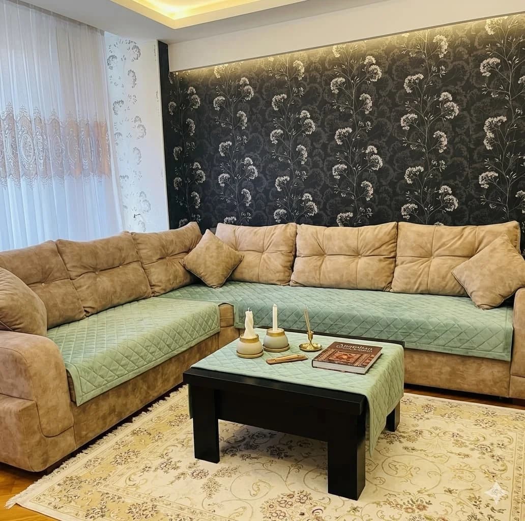 Divandek 2350038, velür, 70x210 sm, yaşıl