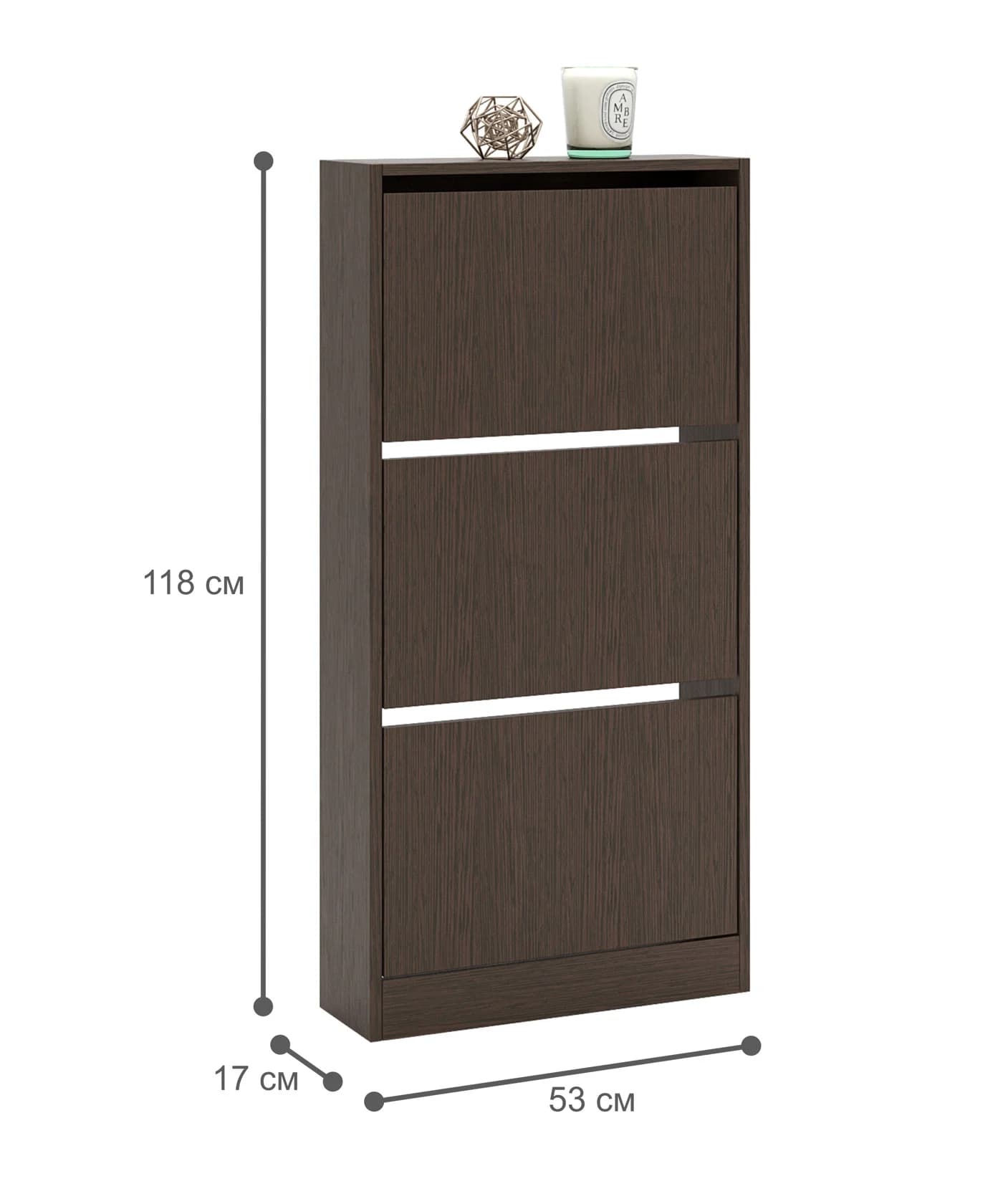 Ayaqqabı üçün tumba Yagmur, laminat, venge 118x53x17 sm — image 3