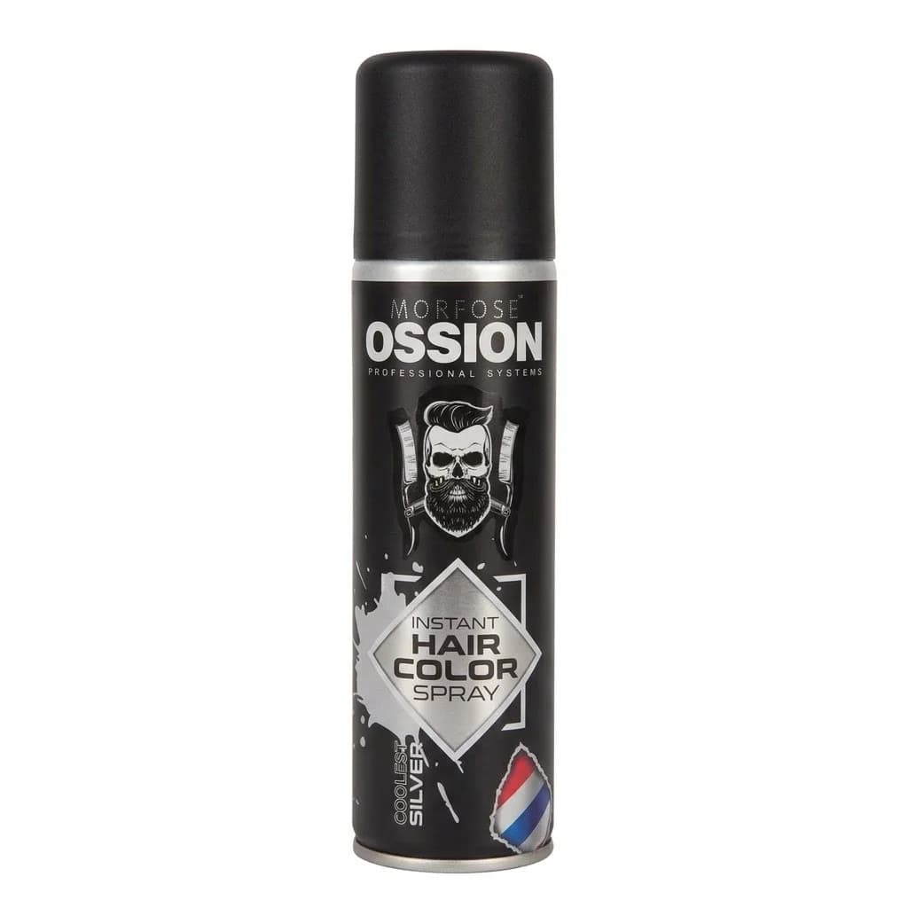 Saç üçün müvəqqəti tonlaşdırıcı sprey Morfose Ossion Instant Hair Color - Coolest Silver, 150 ml