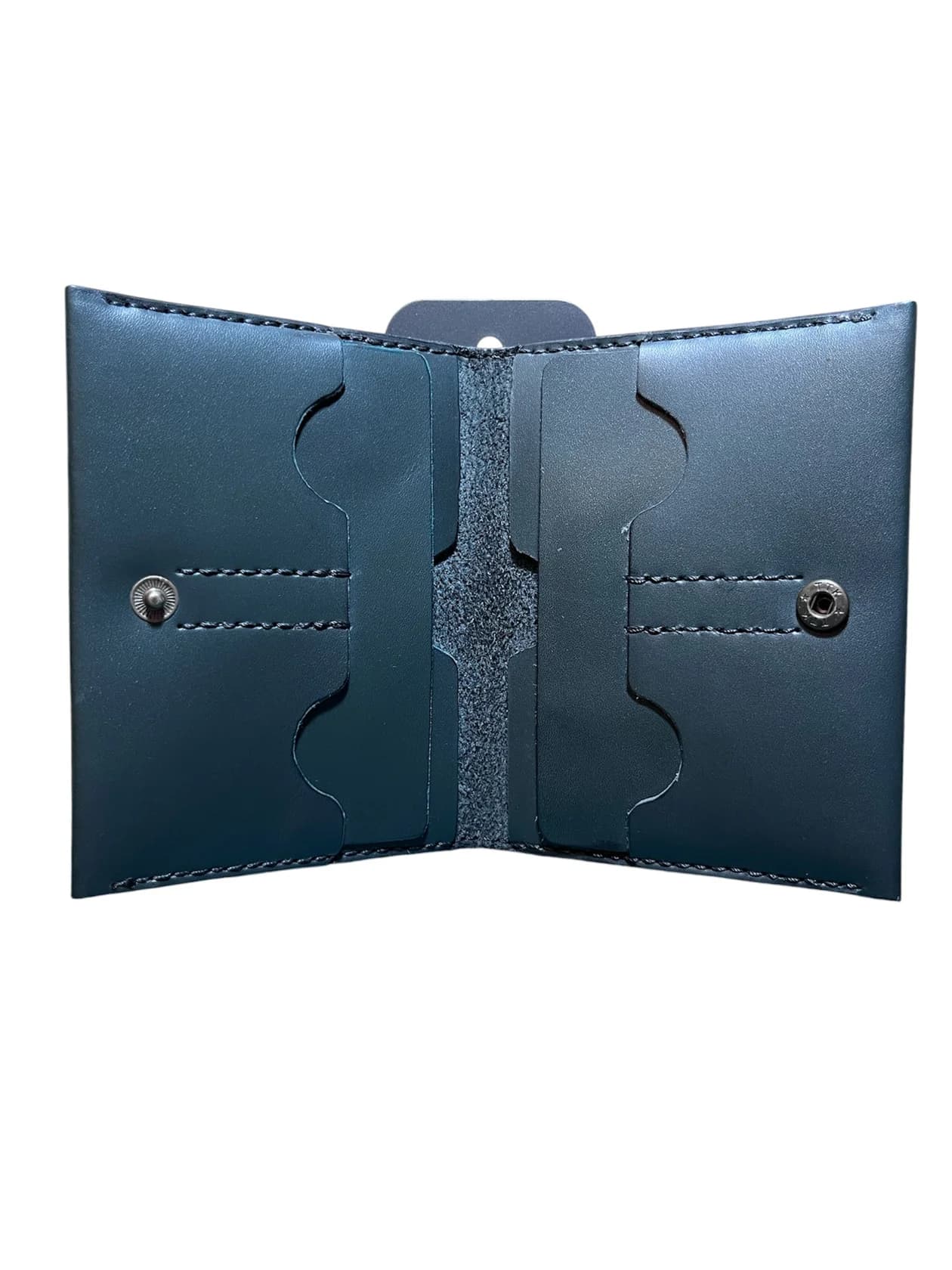 Kredit kart qabı 80202034, dəri, 13x10 sm, tünd yaşıl