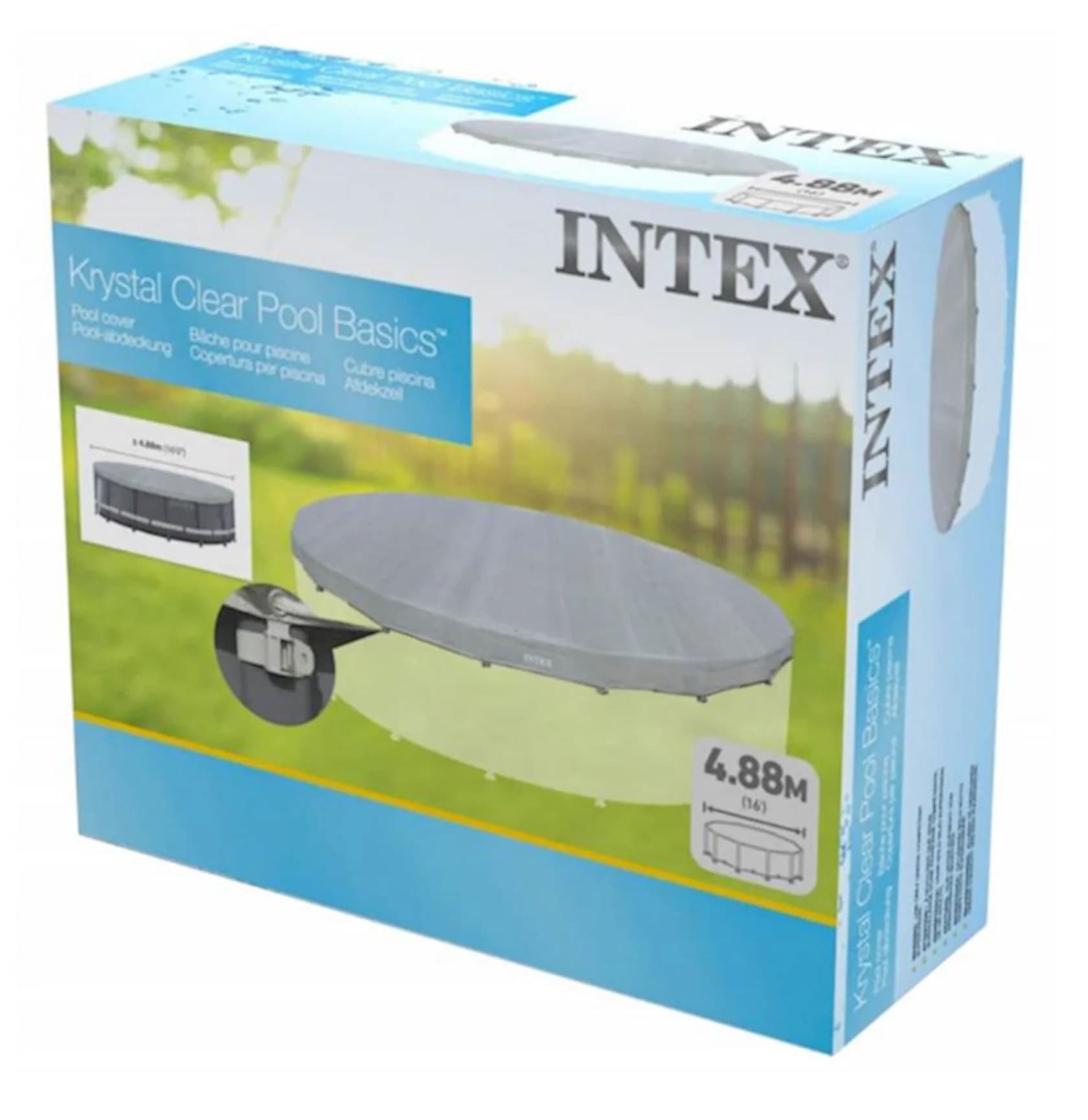 Karkas hovuzu üçün tent Intex Ultra Frame Pools 28040, boz, 488 sm — şəkil 2