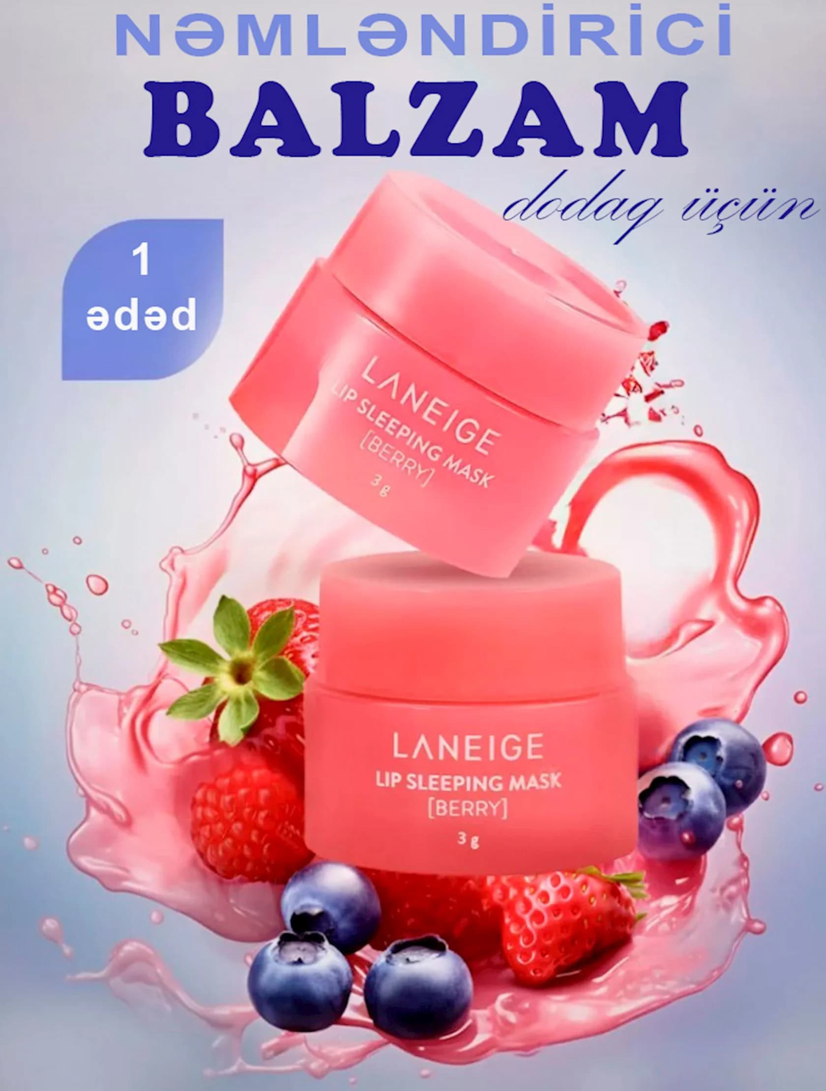 Dodaqlar üçün gecə maskası Laneige Lip Sleeping Mask Berry, 3 q — şəkil 3