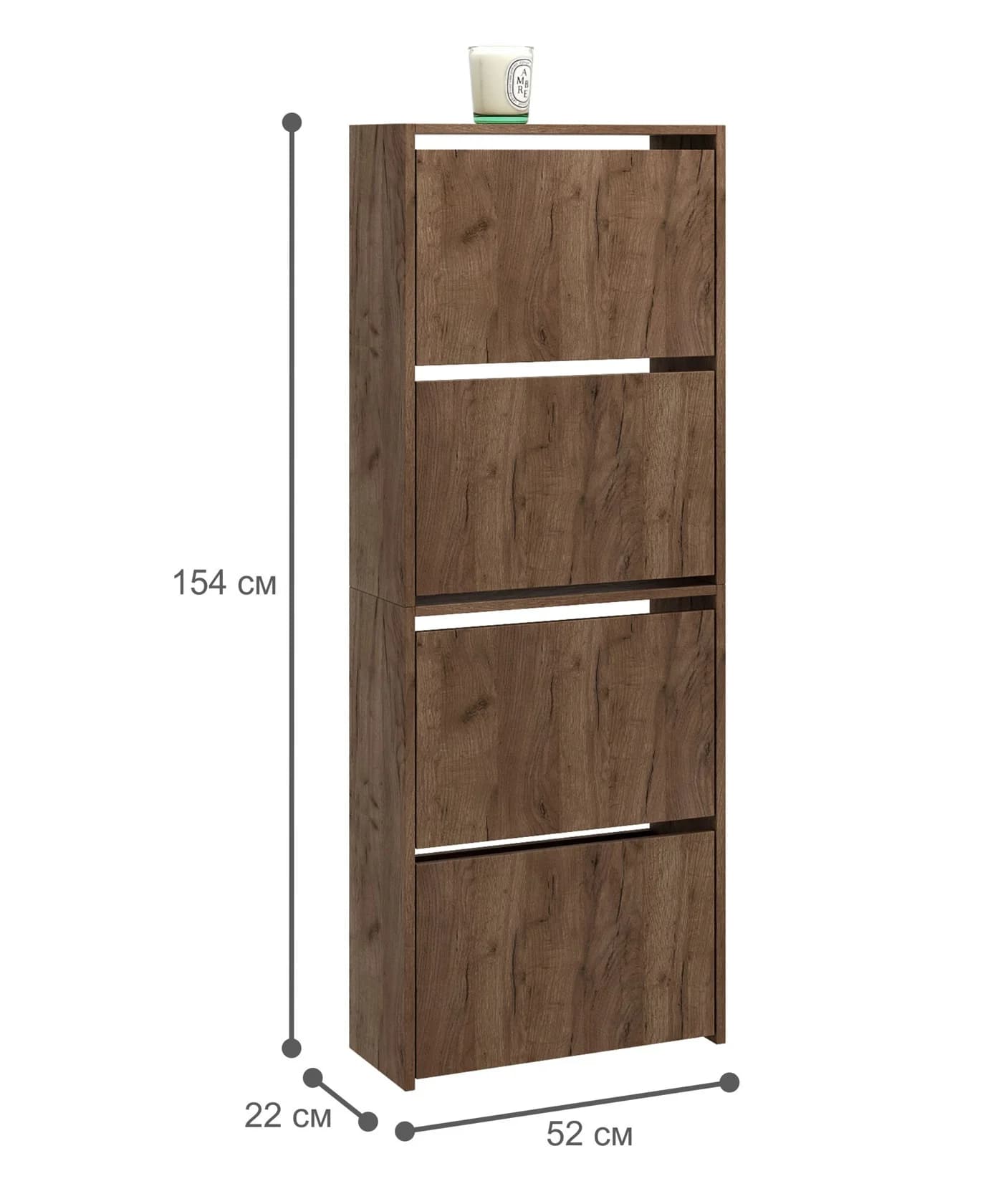 Ayaqqabı üçün rəf Yagmur 01154, 154x52x4 sm, laminat, 4 rəf — image 4