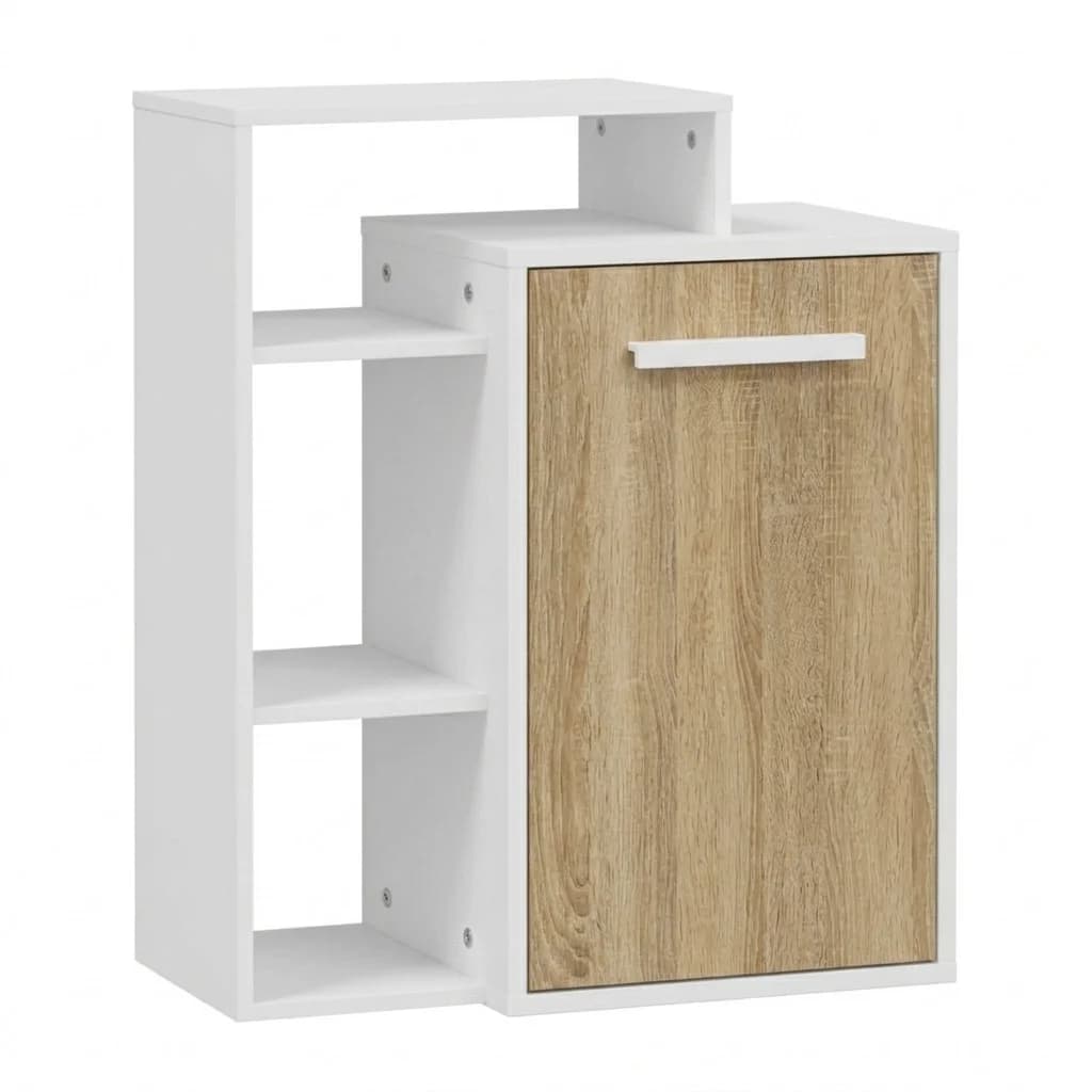 Tumba ayaqqabılar üçün MB2, laminat, 85x85x35 sm, ağ/bej
