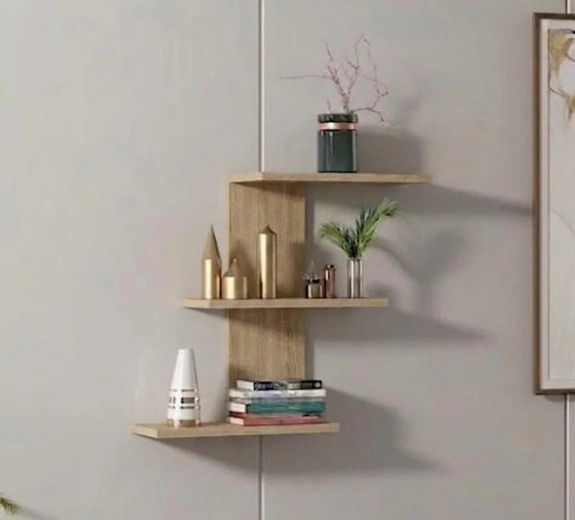 Rəflər MB663, laminat, bej, 65x45x25 sm