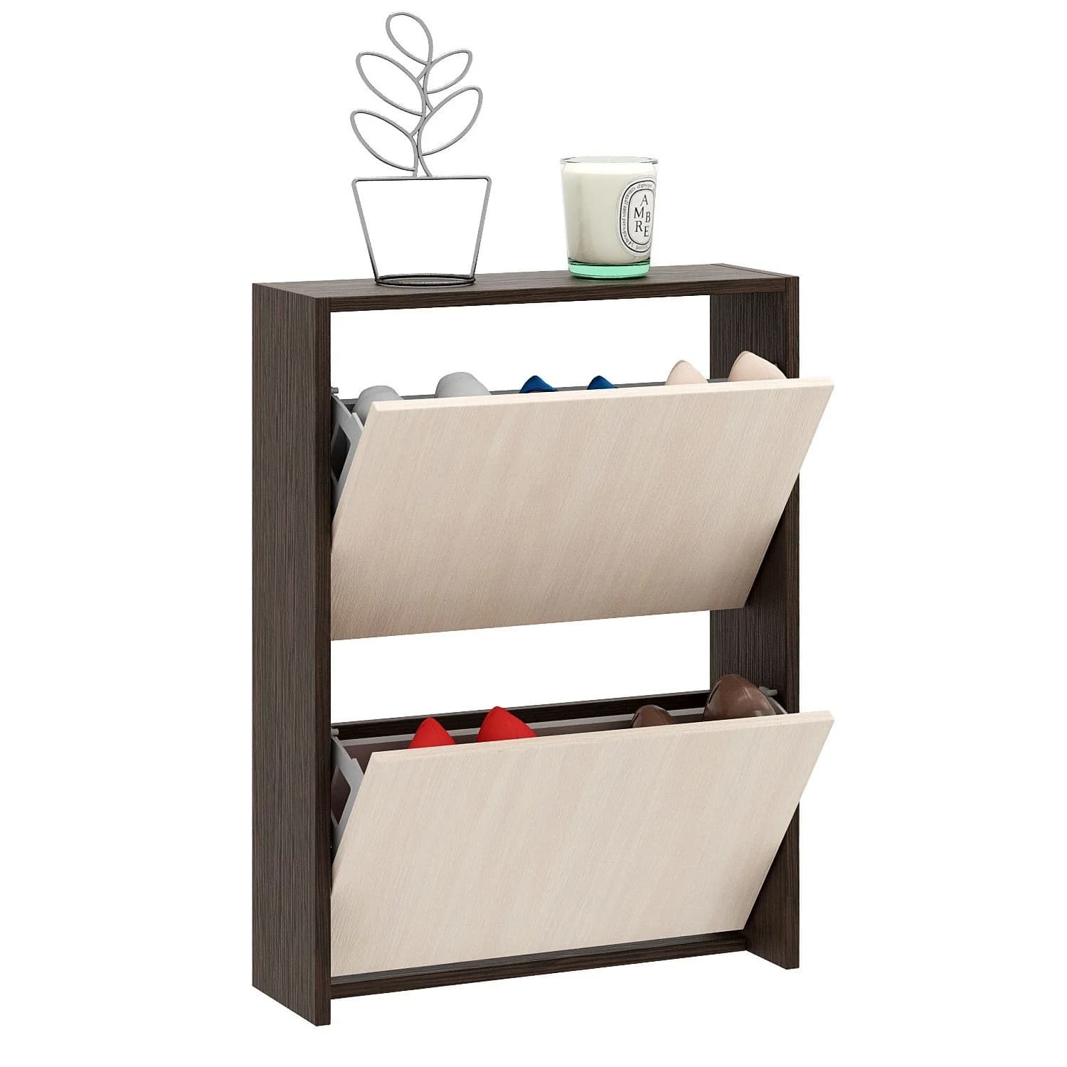 Ayaqqabı tumbası 15459, laminat, bej/qəhvəyi, 52x77 sm