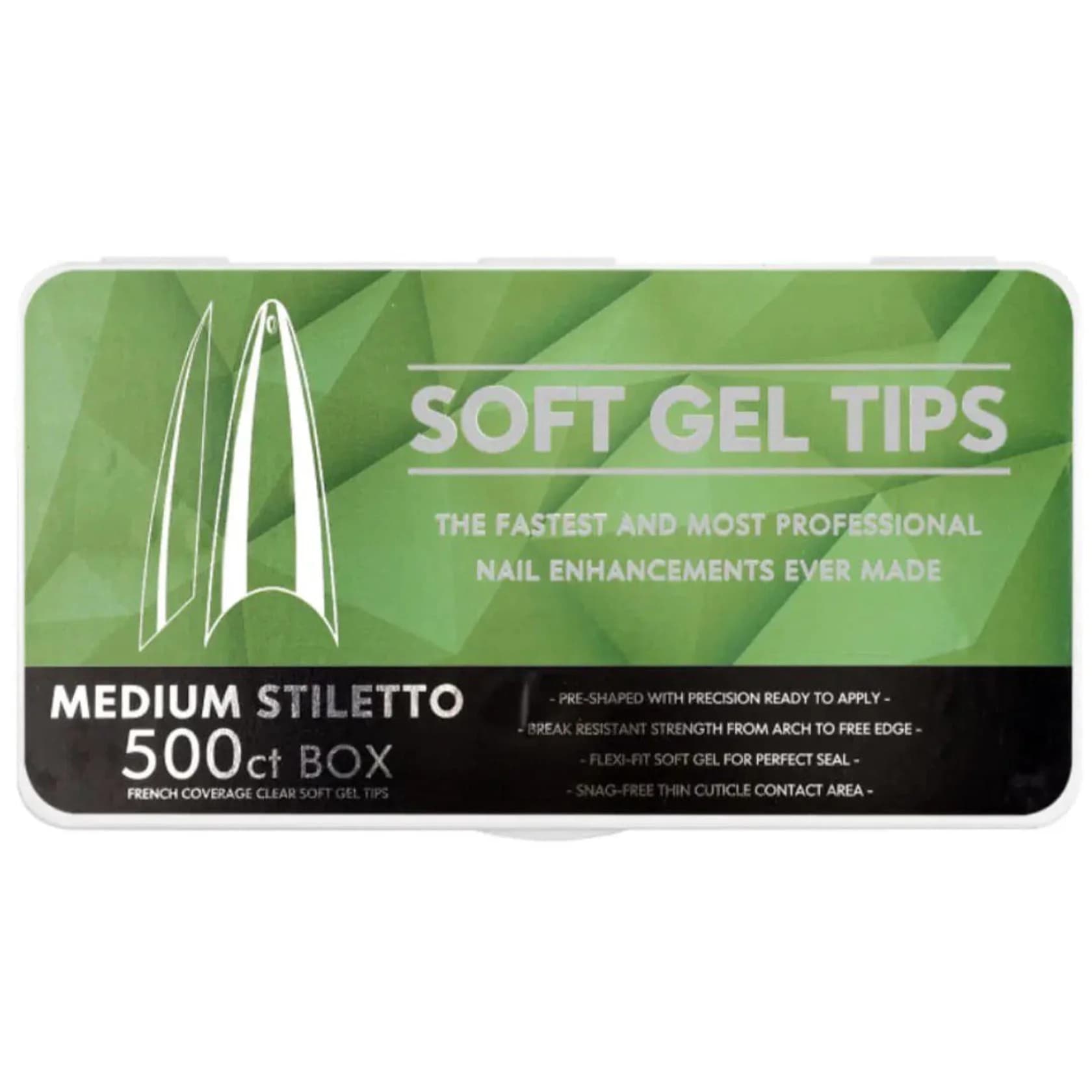 Süni dırnaqlar Soft Gel Tips Medium Stiletto 500 əd